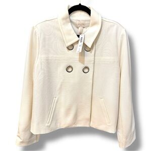 Chico's Elegant Cream Pea Coat. Size 3 (XL/16)
